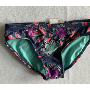 Art Class Girls Bikini Swim Bottoms M 7/8 Multicolor Floral Animal Print